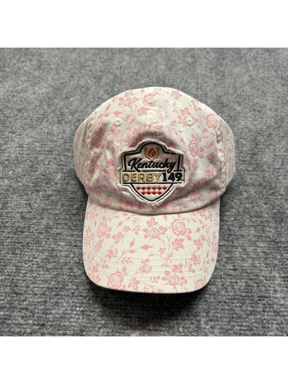 Pink Women's Kentucky Derby 149 pink floral baseball Hat